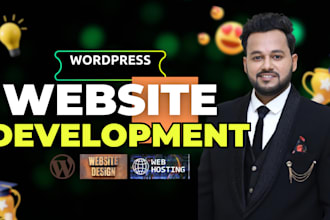 create a wordpress website, design it, and help with content