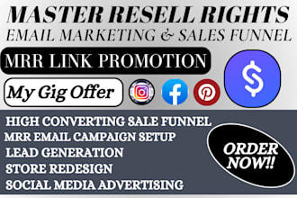 promote master resell rights course, email marketing solo ads