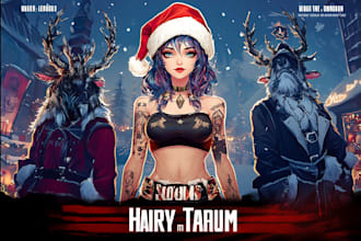 draw christmas themed character