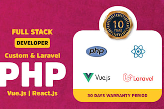 build profitable web apps with custom php laravel  vue react js