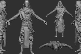 sculpt 3d model character modeling action figure game character for 3d printing