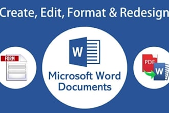 format, edit , design, create and fix microsoft ms word document