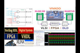 do verilog, vhdl programming on fgpa using modelsim, xilinx, vivado and quartus