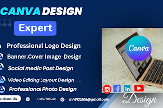 canva design expert unique logo template banner post design