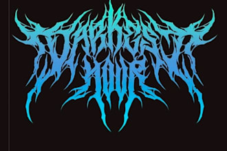 create black metal logo bands