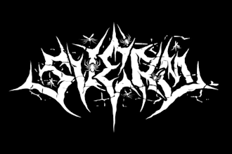 draw a brutal slam, death metal, grindcore, etc logo