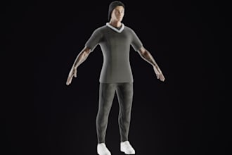 build 3d character model, low poly 3d model, ue rig 3d, iclone 8, daz, animate3d