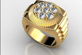 design fashion diamond ring, bracelet design ,rolex ring,3d print model, zbrush