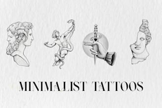 design a custom minimalist line art tattoo design