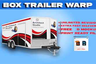 do box trailer wrap design, long trailer wrap, vehicle wrap, food truck wrap