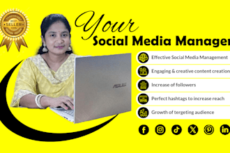 be your social media marketing manager, content creator and sharing