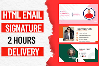 design a professional, clickable HTML email signature for gmail and more