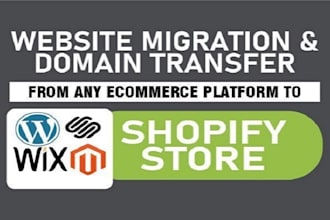 connect your domain to shopify, i will transfer your domain to squarespace, wix