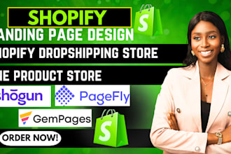 design shopify landing page design convert figma to shopify gempage pagefly