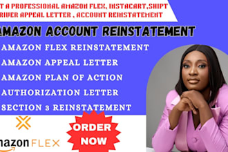 do amazon flex, instacart, shipt section 3 suspension reinstatement appeal, poa