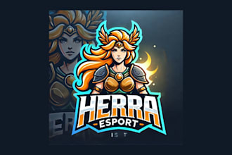 do unique hera esport mascot logo with my creative vision