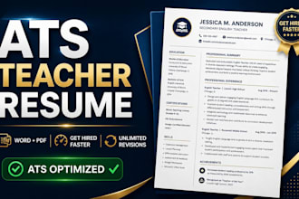 write an ats friendly teacher resume and education CV for teaching jobs