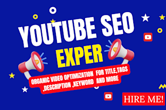 be your youtube video SEO expert