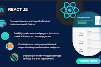 build an awesome react js website for you