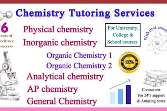 be your organic chemistry general chemistry inorganic chemistry tutor