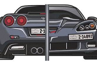 convert vehicles to embroidery digitizing files