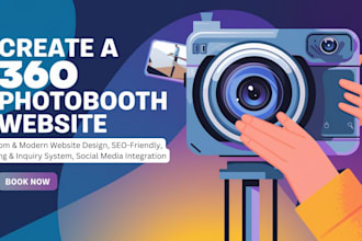 create luxury photo booth website 360 photo booth selfie party rental website