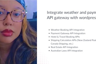 integrate weather and payment API gateway with wordpress