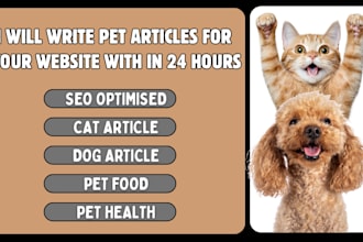 write seo optimised blog on pets including cats and dogs