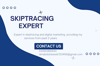 do skiptracing i am very good at it