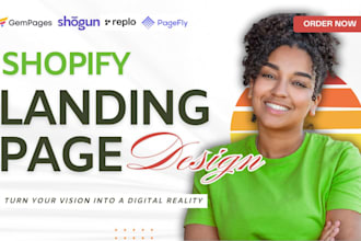 design shopify product landing page with gempages, pagefly, shogun, and replo