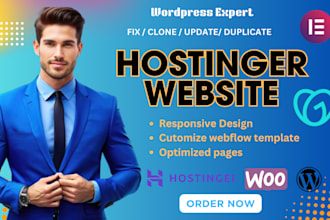 fix, edit revamp hostinger website, godaddy namecheap, wordpress bluehost cpanel