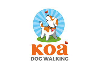 create a modern and unique dog training and care center logo design