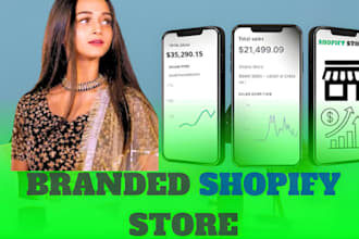 branded shopify store setup with winning products dropshipping shopify store