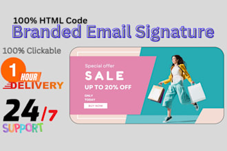 hand code HTML email signature for gmail and apple mail