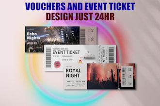 design custom tickets or invitations for all events,wedding