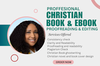 expertly proofread your christian book, format, edit typesetting, novel writing