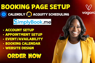 setup simplybook me acuity scheduling, calendly, vagaro booking appointment