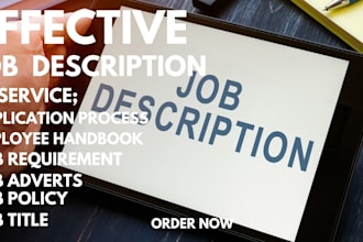write job descriptions, offer letters, HR policies