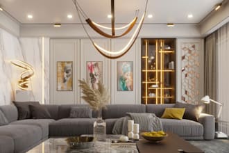 3d smart home design, cozy bedroom,3d furniture layout, rustic tropical interior
