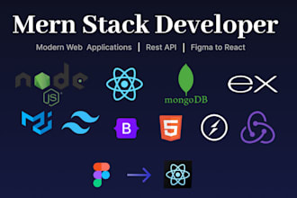 mern stack developer react nodejs rest API expert figma to responsive react app