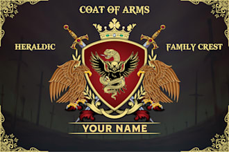 design custom coat of arms, heraldic logo
