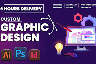 be your professional graphic designer with 6 hours delivery