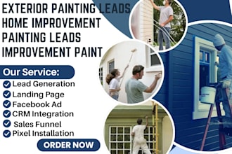 generate exterior painting leads home improvement leads painting landing page