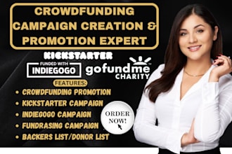 promote crowdfunding, crowdfunding promotion kickstarter gofundme, backers list