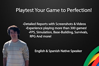 play and test your PC or android game and give feedback