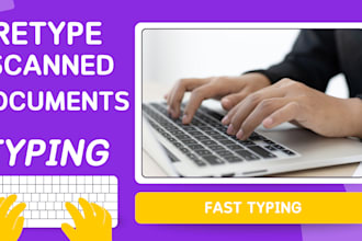 retype scanned documents into ms word and convert PDF documents to word