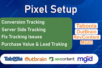 setup pixel outbrain, taboola, yahoo gemini, native ads conversion tracking GTM