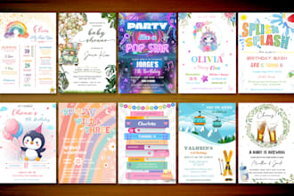 make invitation cards for birthday, party, greeting, wedding and baby shower