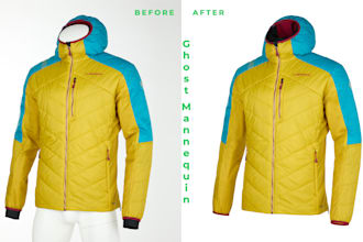 do ghost mannequin neck joint and apparel photo editing professionally