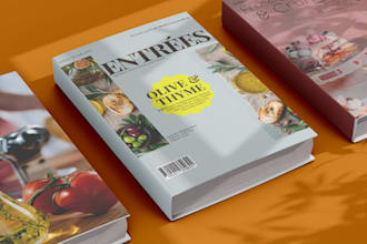 create quality cookbook or recipe book covers and layout design with formatting